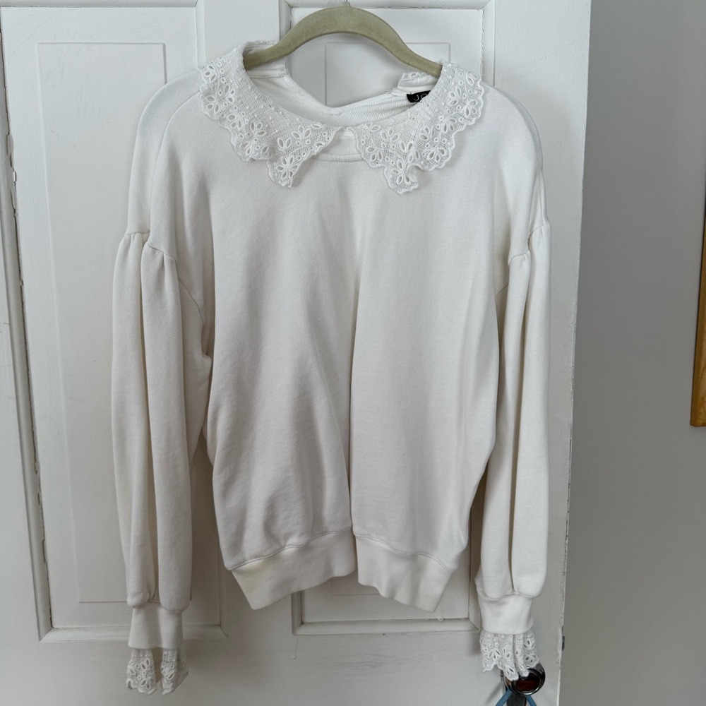 J. Crew Sweatshirt with Lace Details